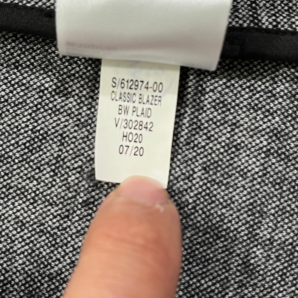 Old Navy Blazer Womens L Black White Glen Plaid Single Button Academia Office - Picture 12 of 13
